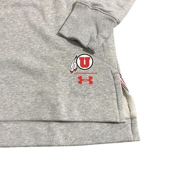 Under Armour Utah Utes Mock Neck Spirit Jersey Sweater Grey Women’s Size XL - Picture 7 of 8